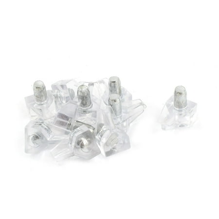 Footpeg Holder - Uxcell 10 x Clear Glass Shelf Support Holder Peg Pin 5mm for Cupboard Cabinet Shelves