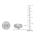 thumbnail image 5 of Dazzlingrock Collection Round White Diamond Marquise Shape Bridal Engagement Ring Set for Women (0.33 ctw, Color I-J, Clarity I2-I3) in 925 Sterling Silver, Size 10, 5 of 6