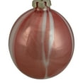 thumbnail image 3 of 4" Pink and White Marbled Glass Ball Christmas Ornament, 3 of 4