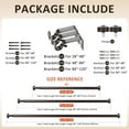 thumbnail image 4 of Ridicili 5/8" Single Telescoping Curtain Rod with Octagonal Finials,28"-48",Bronze, 4 of 5