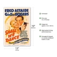 thumbnail image 2 of Shall We Dance - Starring Fred Astaire and Ginger Rogers - Music by George Gershwin - Vintage Film Movie Poster c.1937 - Master Art Print (Unframed) 13in x 19in, 2 of 4