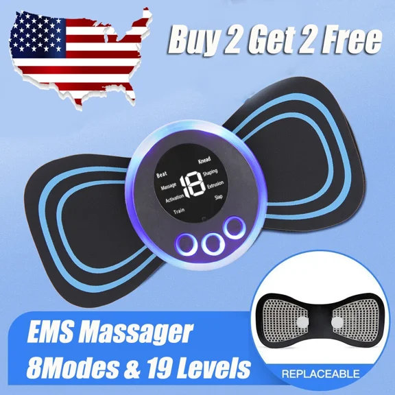 Portable Neck Massager Back Full Body Stimulator Pain Relief Muscle Relax Device