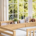 thumbnail image 6 of Leumius Twin XL over Queen Bunk Bed with Storage Drawers, Chic Curved Guardrail & Side Storage Shelves, Bunk Bed Frame with Ladder Natural, 6 of 9