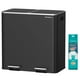thumbnail image 1 of SONGMICS cubo de basura， 2 sorted cubo de basura con tapa reposapés，gran capacidad soporte de bolsa de basura cubo interior， en acero inoxidable， Negro, 1 of 5