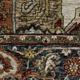 thumbnail image 7 of HomeRoots 508074 2 x 3 ft. Ivory Beige Blue Orange Gold Green Gray & Rust Oriental Power Loom Stain Resistant Rectangle Area Rug with Fringe, 7 of 7