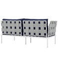 thumbnail image 3 of Ergode Harmony Outdoor Patio Aluminum Loveseat - White Navy, 3 of 5