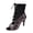 Black, variant on Women's Glitter Open Toe Stiletto Ankle Strap Fashion Dance High Heel Sandals