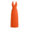 thumbnail image 5 of Warop Women's Backless Halter Neck Maxi Dress Sleeveless Tie Flowy Beach Vacation Dress Summer Trendy Solid Color Clothes, 5 of 9
