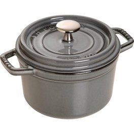 Staub Cast Iron 2.75-qt Round Cocotte - Graphite Grey