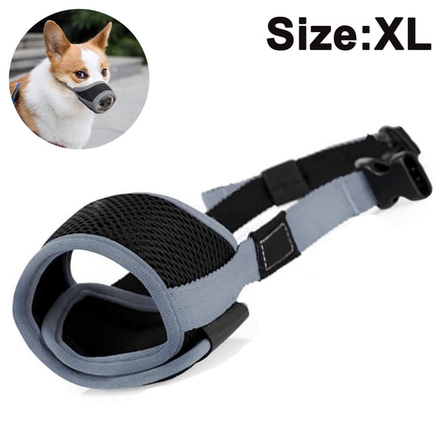 Bozal para perro, bozal suave de nailon, antimordeduras, seguro para ladridos, cubierta transpirable de malla para la boca de mascotas para perros pequeños, medianos y grandes Adepaton 2034708-9