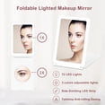 thumbnail image 4 of Portable Makeup Mirror Light Foldable LED Vanity Mirror with 3X Magnifying Mirror Control 3 Color Temperature Adjustable Stepless Dimmable Type-C Rechargeable, 4 of 7