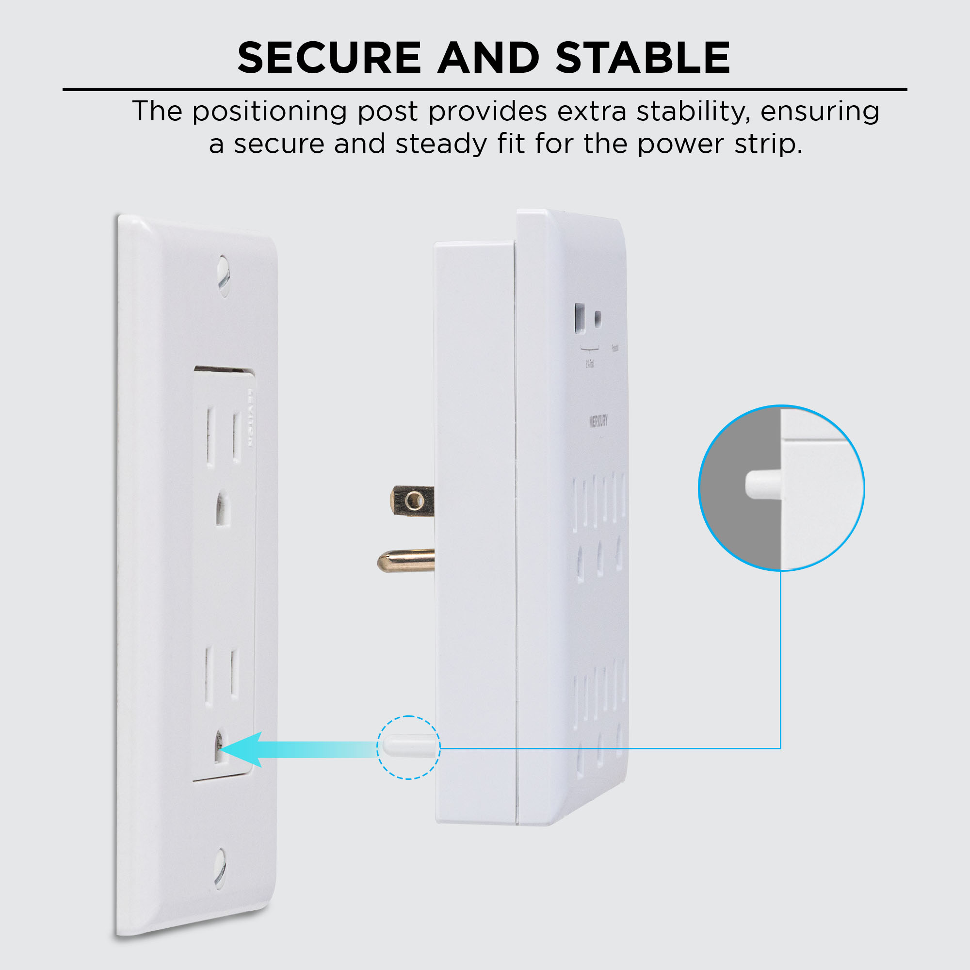 Merkury Innovations 6-Outlet Wall Tap with Phone Holder photo 6