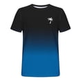 thumbnail image 4 of Camisas de Manga Larga para Hombres Imprimir Casual Cuello Redondo Blusa de Manga Corta, Camisas de Lino para Hombres, 4 of 9
