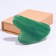 thumbnail image 2 of Herramienta facial Gua Sha ShuxiuWang tablero de guasha de piedra de Jade natural verde, 2 of 5