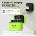thumbnail image 2 of Rechargeable 6 Pack AAA Batteries and 6 Pack AA Batteries Lithium with Charger,1.5V Double A and Triple A Battery,Pilas Recargables with 8 Bay Charging Storage Box for 1.5V Li-on AA and AAA Battery, 2 of 9