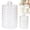 A, variant on 2 Pack Acrylic Qtip Holder Dispenser, Bathroom Jars with Lids Set, Cotton Swab Storage Box,Vanity Organizer Canisters, Cotton Pad & Ball Holder, Restroom Bathroom Organizer, Makeup Storage Canisters