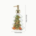 thumbnail image 3 of Steadline Christmas Tree Shaped Glass Soap Dispenser with Gold Accents for Bathroom Decor and Holiday Styling, Elegant Liquid Bottle for Valentine's Day Home Refresh and Winter Entertaining, 3 of 6