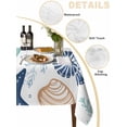 thumbnail image 2 of Teal Blue Brown Starfish Coastal Table Cloth, Summer Beach Nautical Coral Sea Waterproof Tablecloth for Rectangle Tables, Washable Fabric Table Cover for Restaurant Kitchen Dining Tables 60"x84", 2 of 6