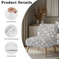 thumbnail image 7 of ZIATUBLES Flower Gray Print Armless Accent Chair Cover Stretch Non-Slip Chair Slipcover Soft Spandex Couch Cover Machine Washable Chair Protector Cover Home Decoration for Living Dining Room, 7 of 7