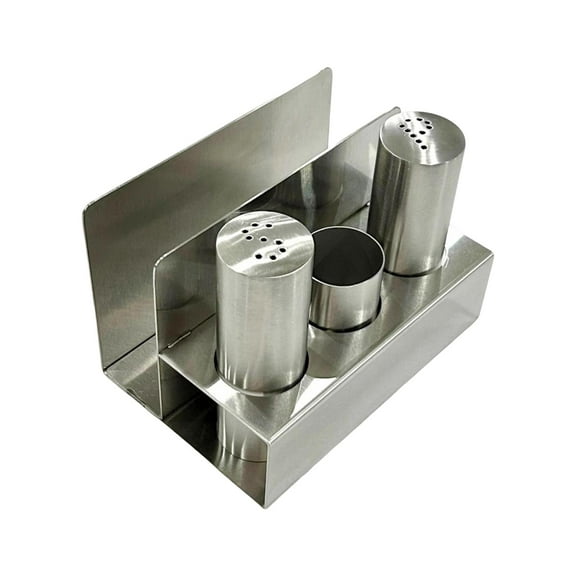 CoudarTitie Salt and Pepper Shaker Set Household Seasoning Jars for Sugar Spice Tabletop Stainless Steel