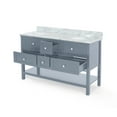 thumbnail image 5 of Casen Contemporary 60" Wood Double Sink Bathroom Vanity with Marble Counter Top, 5 of 8