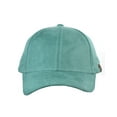 thumbnail image 2 of C.C Unisex Adjustable Faux Suede Precurved Bill Baseball Cap Hat - Teal, 2 of 4