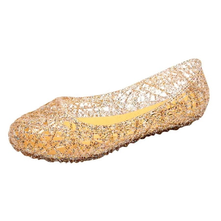 

TOYFUNNY Hollow Bird S Nest Jelly Crystal Flat Breathable Womens Sandals