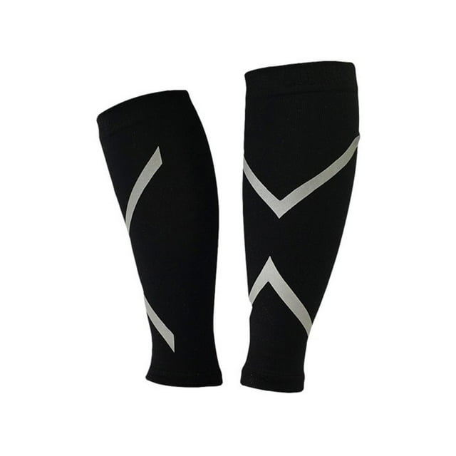 Compression Manchon de Jambe Protège-Tibia Hommes Femmes Manchon Protège-Tibia Cyclisme Course Football Basketball Sport Soutien Mollet, S