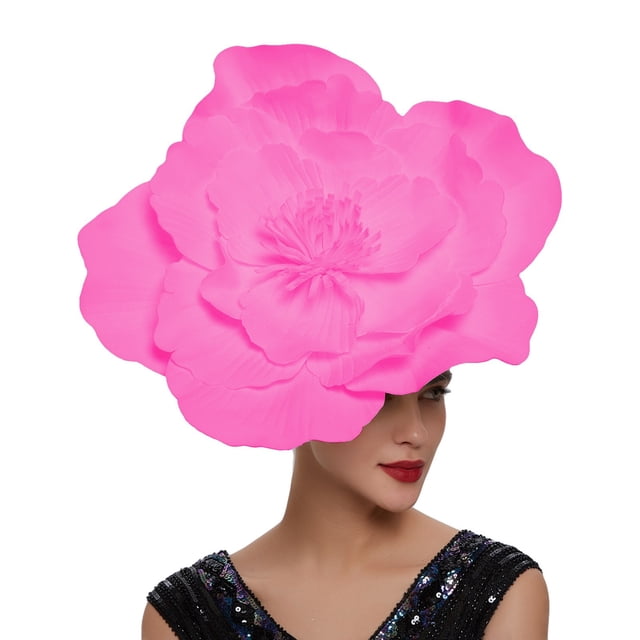 Hat for Women Wedding Flower Cocktail Mesh Hair Clip Tea Party Headband
