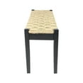 thumbnail image 5 of Shambles Seagrass Wood Bench M4H Shambles Solid Wood Natural Seagrass Indoor Bench, 5 of 5