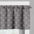thumbnail image 3 of Ambesonne Geometrical Valance Pack of 2, Monochrome Quatrefoil, 54"X18", Grey and White, 3 of 5
