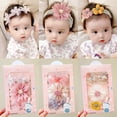 thumbnail image 5 of Banda para el cabello para bebés de 0 a 3 años, gorro para el cuidado de bebés femeninos, tocado de flores, accesorios para el cabello, diadema para recién nacidos, tocado de un año, 5 of 5