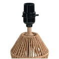 thumbnail image 6 of (2 pack) Mainstays 12.75 in 1-Light Bohemian Energy Efficient Natural Color Finish Table Lamps with White Striped Shades, 6 of 7