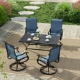 thumbnail image 2 of TECHMILLY Teslin premium textile fabric Outdoor Dining Chairs -Set of 2, Brown, 2 of 8