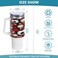 thumbnail image 3 of SKYSONIC 40oz Ball Tumbler With Lid And Straw Travel Coffee Mug Stainless Steel Insulated Thermal Tumblers Cup, 3 of 7