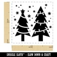 thumbnail image 2 of Holiday Christmas Trees Snowflakes Self-Inking Rubber Stamp Ink Stamper - Black Ink - Small 1 Inch, 2 of 7