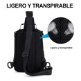 thumbnail image 3 of Pecheras Mochila Bolsa De Hombro Bandolera De Viaje Color Negro Color de la correa de hombro Negro, 3 of 8