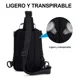 thumbnail image 3 of Pecheras Mochila Bolsa De Hombro Bandolera De Viaje Color Negro Color de la correa de hombro Negro, 3 of 8