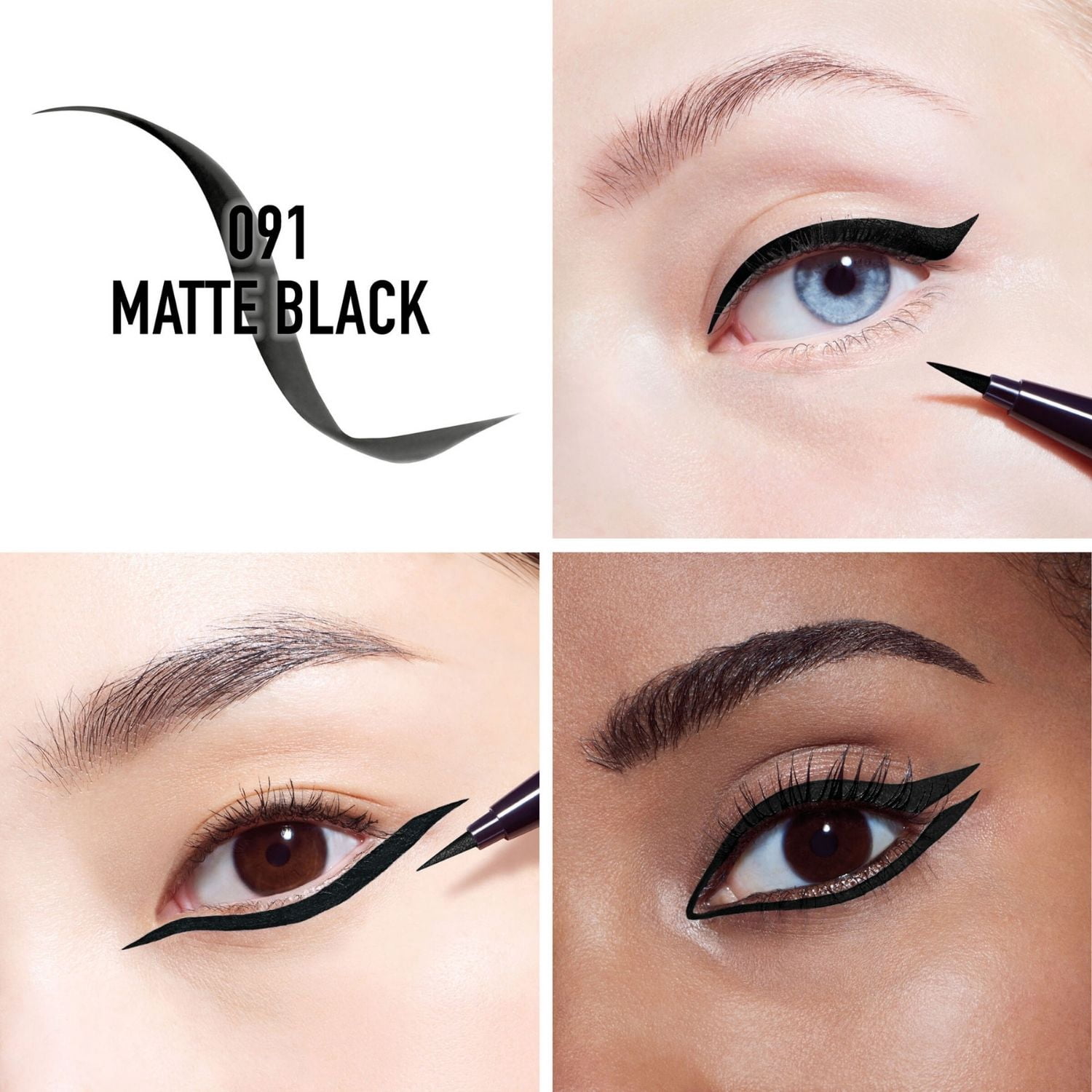 Diorshow On Stage Liquid Eyeliner Waterproof - 091 Matte Black by Christian Dior for Women - 0.01 oz Eyeliner