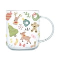 thumbnail image 5 of 450ml Christmas Glass Cup Xmas Morning Cup Dinnerware Novelty Portable Beverage Water Cup Coffee Mug for Hotel Home Household B, 5 of 8
