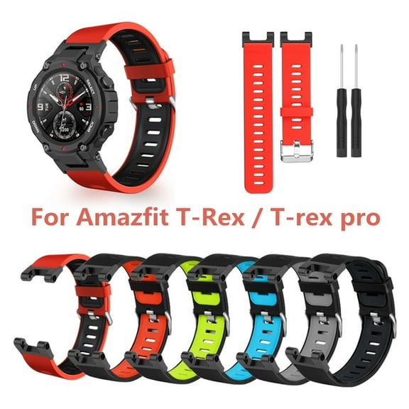 Viflosae Soft Two Color Watch Straps Compatible For Amazfit T-Rex/ Pro Electronics Gadgets Today