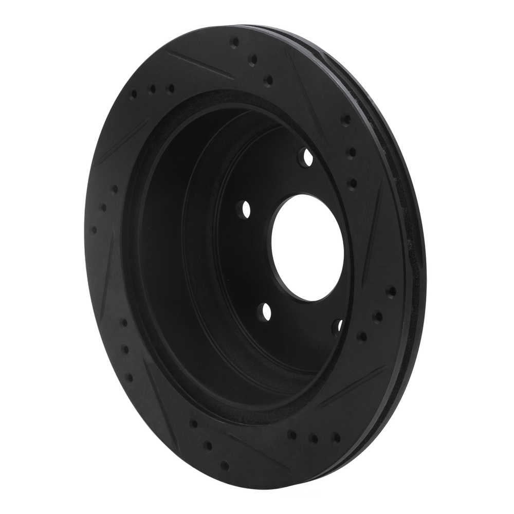 Dynamic Friction Company 633-48035L DFC Brake Rotor - Drilled And Slotted - Black