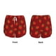 thumbnail image 3 of Balery Strawberry Pantalones cortos deportivos para mujer con forro y dos bolsillos, elásticos, para entrenamiento, gimnasio, yoga-X-Large, 3 of 7