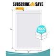 thumbnail image 2 of Reclosable Zipper Envelopes Adhesive Backed Plastic Clear 1000 count 6 x 9 in 2 mil, 2 of 8