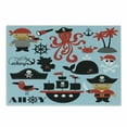 thumbnail image 1 of Pirate Cutting Board, Design Skull Octopus and Boy in Conceptual Dress, Decorative Tempered Glass Cutting and Serving Board, in 3 Sizes, by Ambesonne, 1 of 2