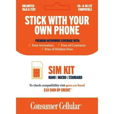 Consumer Cellular All in One SIM Card