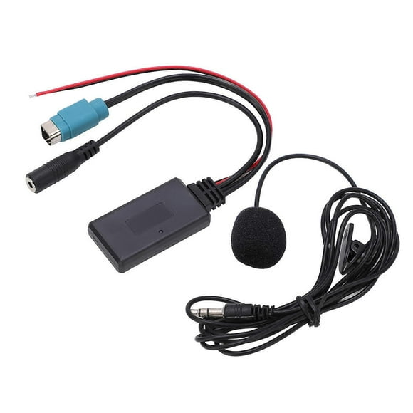 Bluetooth AUX IN Cable Adapter Stereo Full Speed with Removable Microphone Replacement for Alpine 2009?up