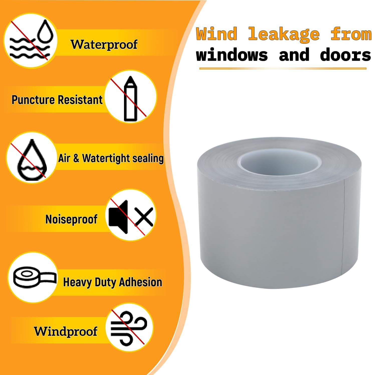 Clear Window Weather Sealing Tape – 3 Inch X 33 FT, Residue-Free Insulation For Doors & Windows