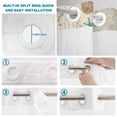 thumbnail image 4 of No Hook Shower Curtain, Teal Anchors Coastal Shower Curtains for Bathroom with See Through Top Window, Vintage Summer Beach Nautical Waterproof & Washable Bath Curtain Stand Up Stall 36"x72", 4 of 9