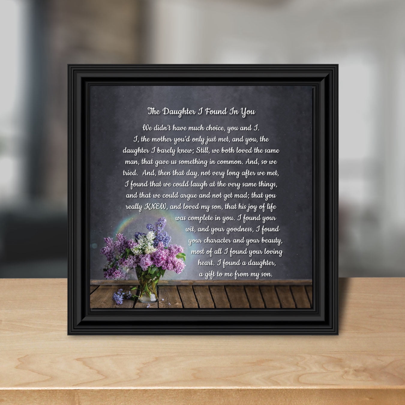 Daughter In Law Gifts from Mother In Law, Gift for Future Daughter In Law, Bonus Daughter Gifts from Mother of the Groom, Daughter In Law Birthday Card, The Daughter I Found In You Home Decor, 8716B